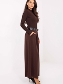 Pantaloni- A gamba ampia con cintura nera