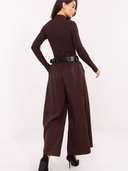 Pantaloni- A gamba ampia con cintura nera