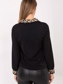Camicia- Con rifiniture in tessuto leopardato