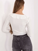 Camicetta corta con rouches- Scollo a V