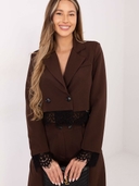 Giacca crop- Con inserti in pizzo