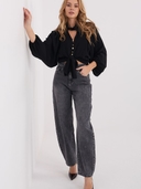 Camicia crop- Con nodo 