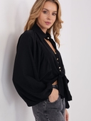 Camicia crop- Con nodo 