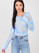 Maglia aderente- Con ricamo floreale